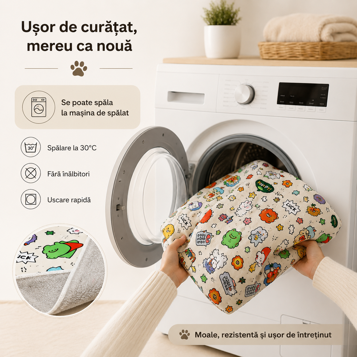 Păturică Fixare Pisică pentru Grooming — Tuns Gheare, Tratamente, Igiena — Anti-Zgârieturi 55x55cm/70x70cm